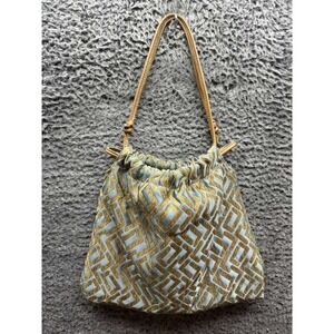 Adam Et Rope Women's Geometric Pattern Drawstring Shoulder Bag Multicolor